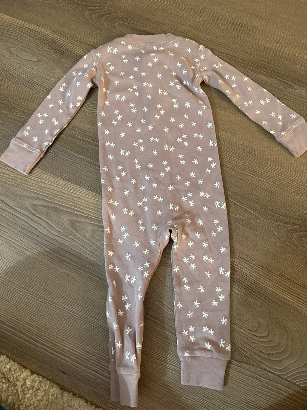 NWOT QUINCY MAE Zip Front Romper in mauve - 18-24m